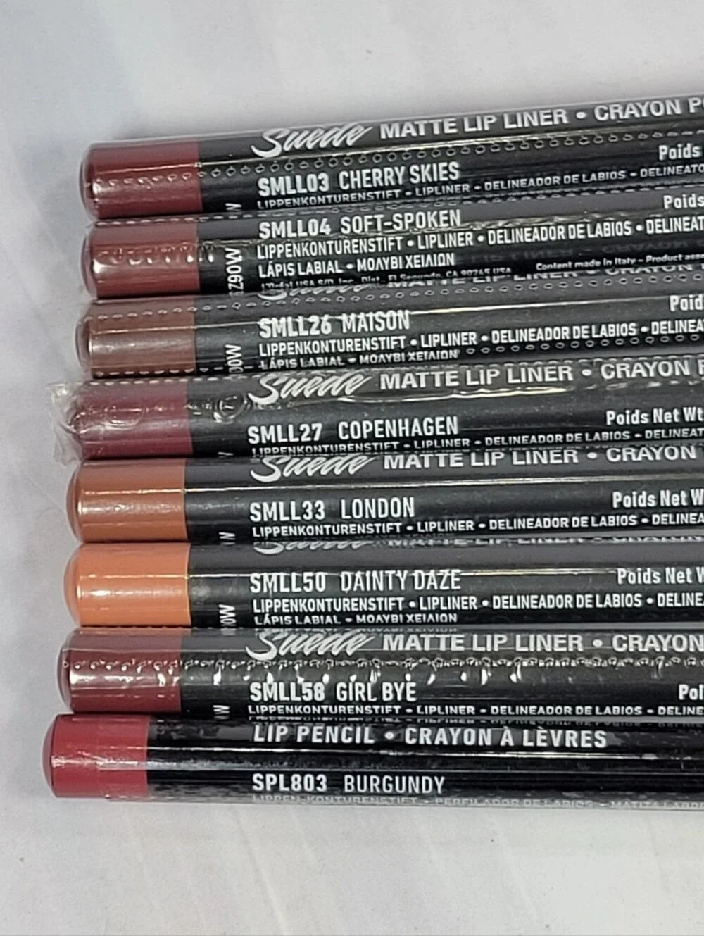 8 Piece NYX Suede Matte Lip Liner & Slim Pencil Bundle NEW!
